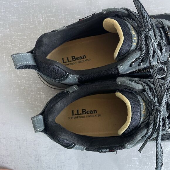 LL Bean Tek 2.5 Waterproof Suede Trail Hiking Shoes Mens 9 M Gray/Black main image 8